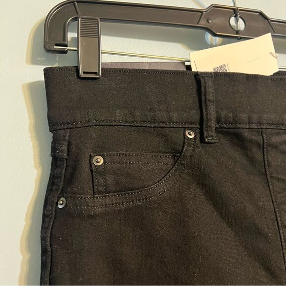 SPANX Black Denim Ankle Skinny Jeans in Clean Black Sz Small NWT 🏷️ - Picture 9 of 14